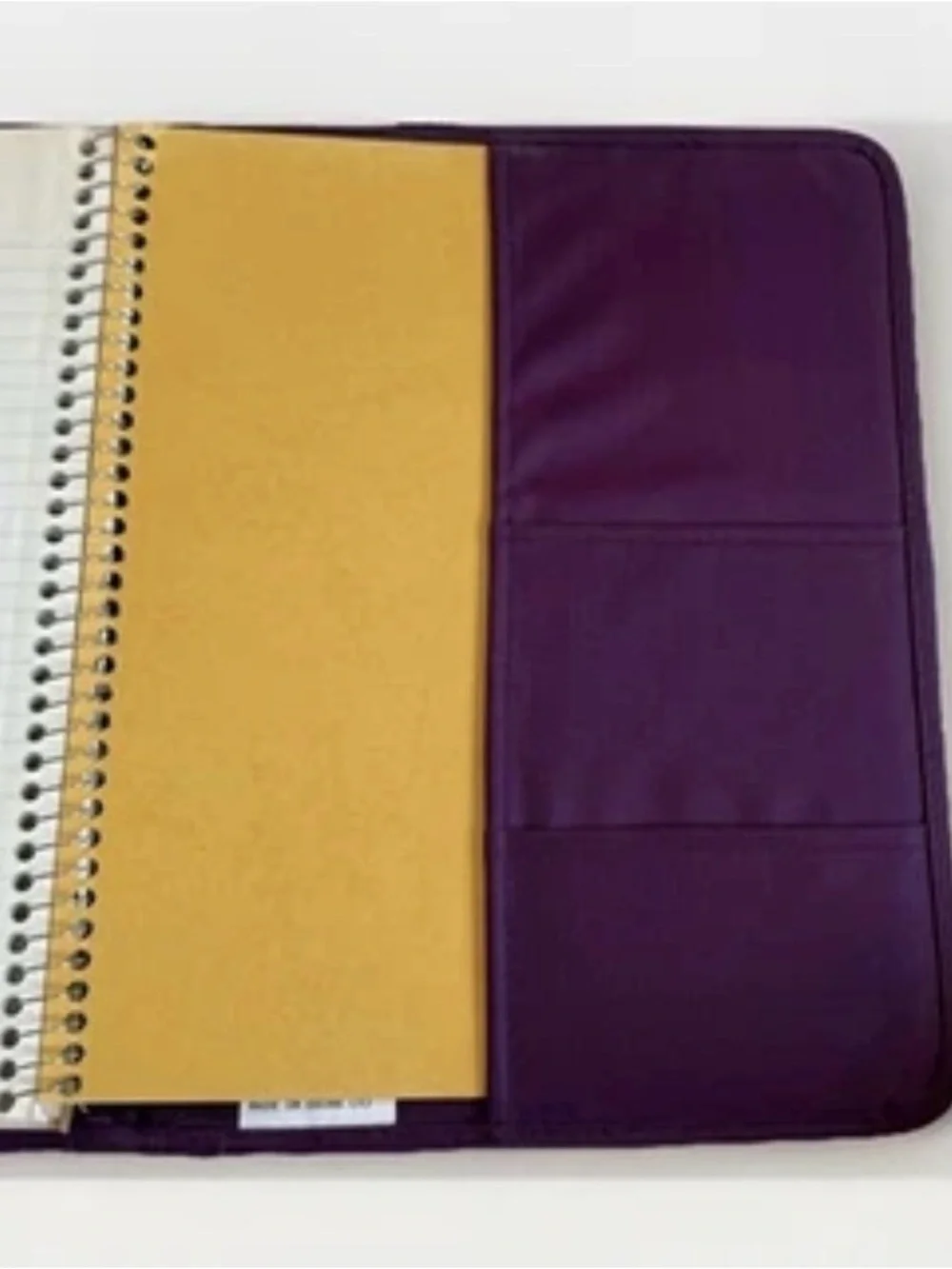 1997 Mead Five Star First Gear Vintage Purple Nylon Notebook Folio Case 2-Pocket